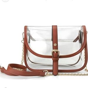 Clear Bag Tote Crossbody NWOT